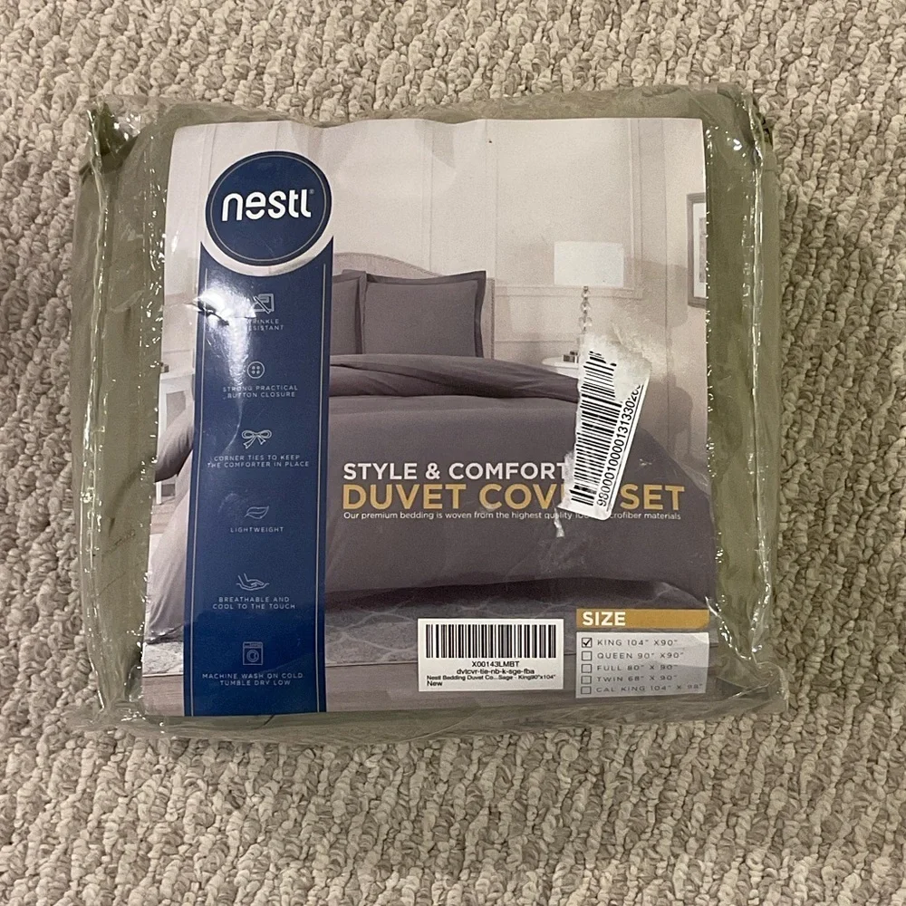 Nestl Style & Comfort Gray Duvet Cover Set